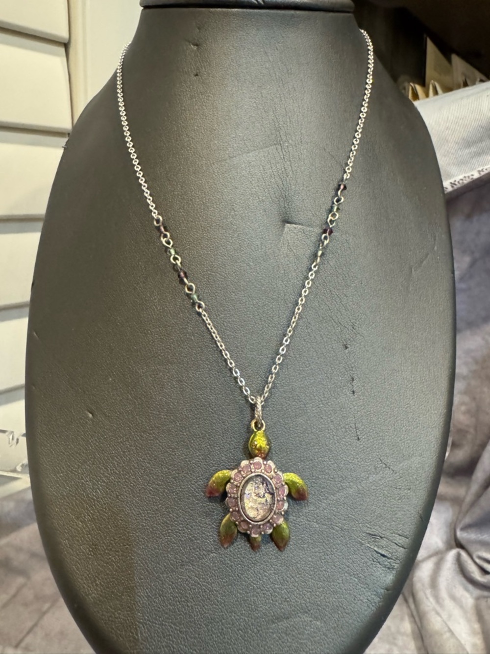 Brighton Marine marvels Handcrafted Turtle Pendant Necklace
